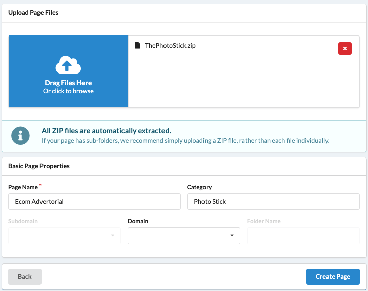 Drag-and-drop ZIP uploader